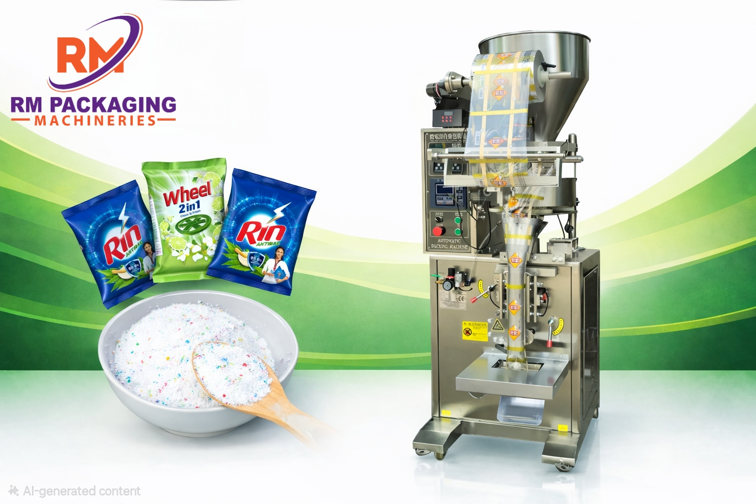 Detergent Powder Packing Machine 50-500 gm